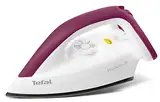 Tefal FS4030 Trockenbügeleisen Easygliss | 1200W | Durilium Bügelsohlen-Technologie | Thermostat | Bereitschaftsleuchte | Extralanges Netzkabel | Weiß/ Dunkelrot