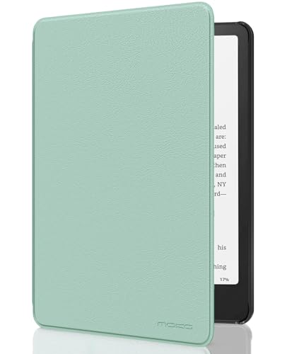 MoKo Hülle für 7" Kindle Paperwhite (12th Generation-2024) und Kindle Colorsoft Signature Edition 2024, Leichte Hülle mit Auto Wake/Sleep für Kindle Paperwhite 2024, Agave Grün