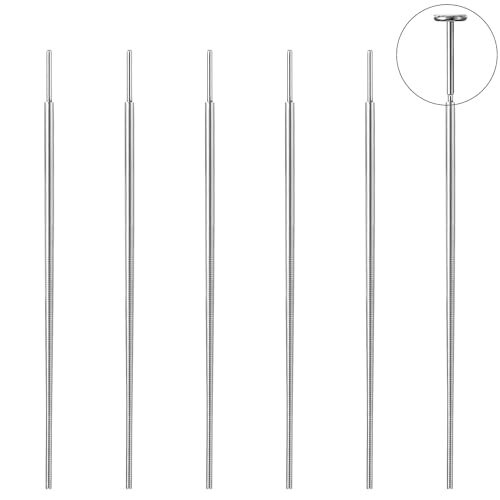 Yolev 6 Stück Ohrloch Stecher Set Edelstahl Piercing Nadel 20G Piercing Taper Insertion Chirurgenstahl 0,8 mm Edelstahl Piercings Einführhilfe Ersatzwerkzeug Körperkegel Piercings Hilfe Set