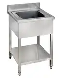 GastroHero Spültisch Basic 6x6 mit 1 Becken Gastronomiebedarf