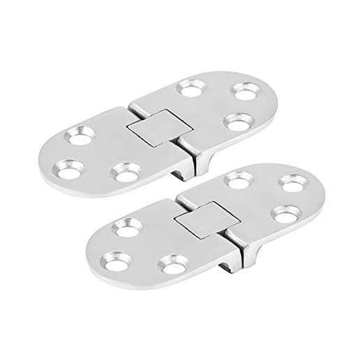 2 Stücke Marine Boot Türscharnier, Edelstahl Luke Scharniere Stanzen Schrank für Marine Kabinentür 66 * 30mm Türangel an Eine bühnentür