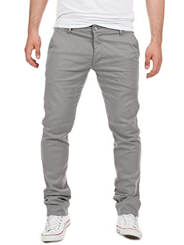 Yazubi Dustin - Chinohosen Für Männer - Stretch Herren Chino Stoffhosen - Chinojeans, Grau (Gull 4R173802), W32/L32