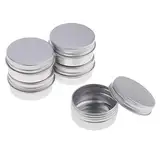 Colcolo 5 Leerkasten Aluminiumdosen Dose Metallkanne mit Schraube für, Silber, 40ML