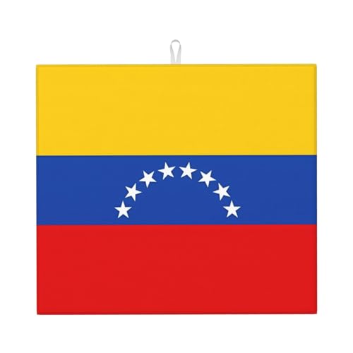 Phayah Abtropfmatte mit Flagge von Venezuela, 40,6 x 45,7 cm, Mikrofaser, Küchenzubehör, Abtropfmatte, Abtropfmatte