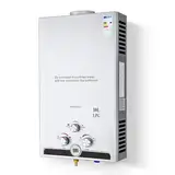 CO-Z LPG Gasdurchlauferhitzer 10L Warmwasserbereiter Durchlauferhitzer Warmwasserspeicher Heißwasserbereiter Boiler Tankless Instant Boiler (10L)