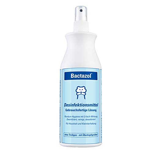 Bactazol Desinfektionsmittel 500ml - Schutz vor Viren, Bakterien & Pilzen - Enthält Isopropanol - Rundum-Hygiene für Mensch, Haushalt & Tierumgebung - Zur Handdesinfektion geeignet