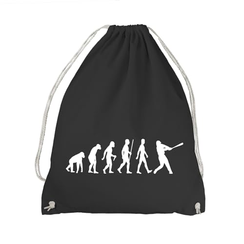 absenda Evolution Baseball Turnbeutel - Sport Schläger Ball Cricket Stadion Mensch Schwarz