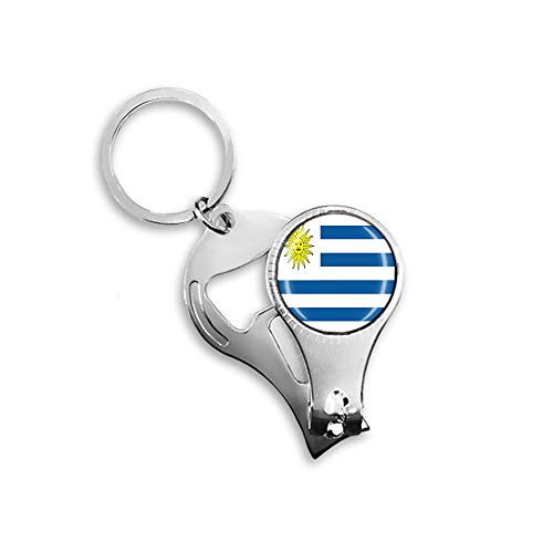 Uruguay Flagge Bier Flaschenöffner Nagelknipser Metall Glas Kristall Schlüsselanhänger Reise Souvenir Geschenk Schlüsselanhänger Zubehör