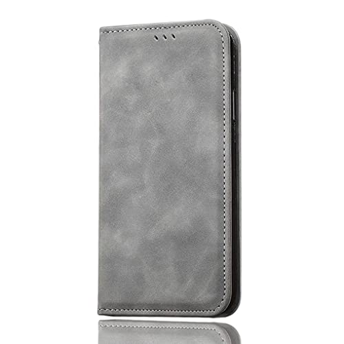 SEAHAI Hülle für Motorola Moto G55 5G Handyhülle, Premium PU Flip Brieftasche Schutzhülle mit Ständer/Kartenfach/Magnetisch Stoßfeste Lederhülle Ultra-dünn Klapphülle - Grau