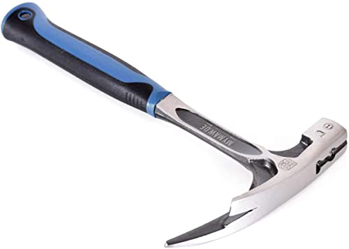 Profi Latthammer geschmiedet mit Anti Shock Funktion Lattenhammer Ganzstahl Hammer mit Magnet Dachdecker Zimmermann