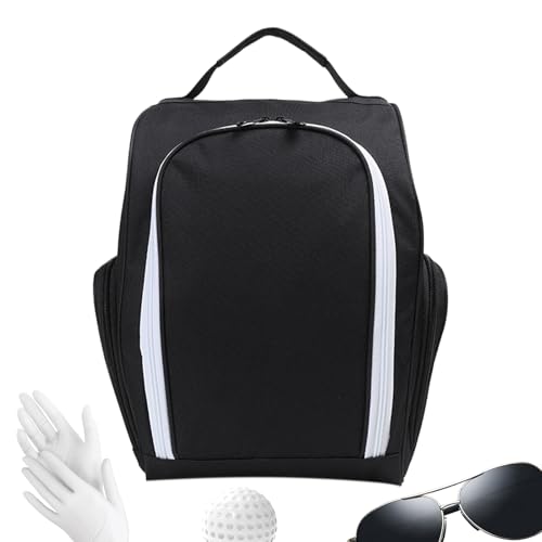 Transporttasche für Golfschuhe | Aufbewahrungstasche mit Griff für Sportausrüstung | belüftete Tasche für Männer und Frauen Sportler für Übung, Fitnessstudio, Gelände, Parcours, Schwarz , Se référer