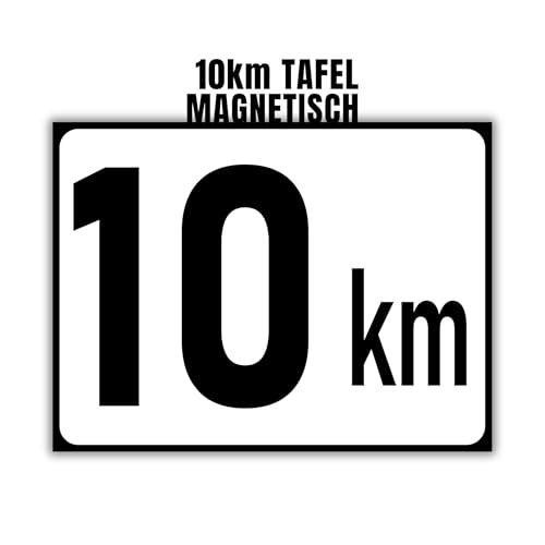 km Tafel Bauartengeschwindigkeit magnetisch | kmh Tafel für Traktor Anhänger oder Oldtimer (10km)