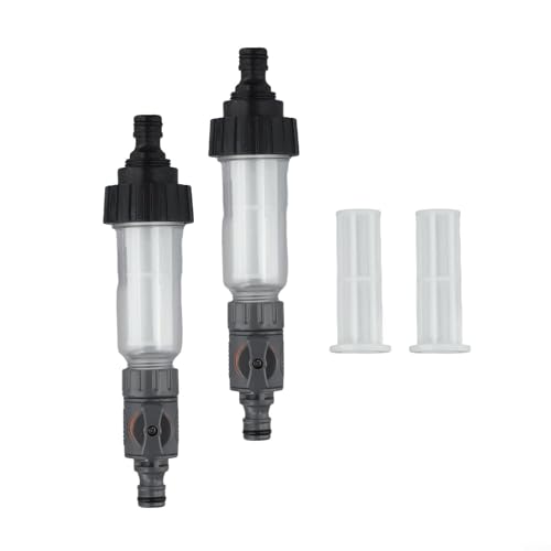 HEBEOT 2er Set Wasserfilter für Wohnmobile mit Ersatzsieb, Wasserfilter, Wohnmobil Ausrüstung für Wohnmobile, Wohnwagen und Yachten