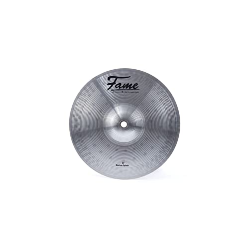 Fame Reflex Splash 10", Robustes Einsteiger-Schlagzeugbecken, Messing, Obertonreicher und Vielschichtiger Klang, Hochwertige Konstruktion, Silver Brilliant Finish, Perfektes Preis-Leistungs-Verhältnis