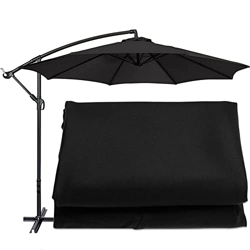270 cm/300 cm Terrassenschirm, Ersatzdach für 6/8 Rippen, Gartenmarkt, Sonnenschirm, Abdeckung für den Außenbereich, schwarz, langlebig, wetterfester Stoff