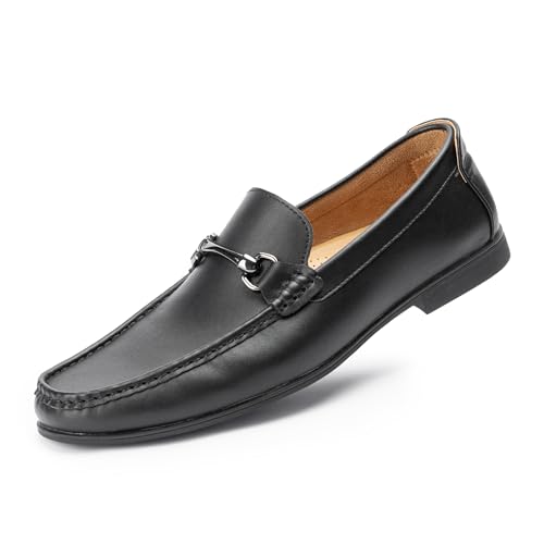 Cusolemore Herren Halbschuhe Komfort Fahrschuhe Stilvoll Mokassin Slippers Hausschuhe Penny Loafers [Kleiner, eine halbe Nummer größer kaufen] Black 44