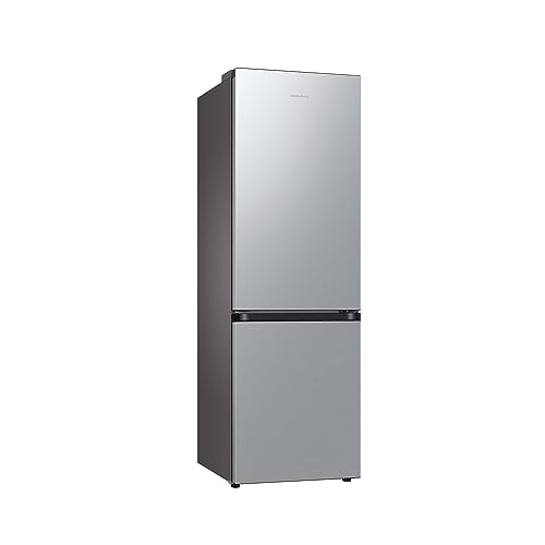 Samsung Kühl-Gefrier-Kombination, Kühlschrank mit Gefrierfach, 185 cm, 344 l Gesamtvolumen, 114 l Gefrierteil, AI Energy Mode, Edelstahl-Look, RL34C600CSA/EG