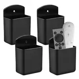 JSMTKJ 4 Stück Fernbedienung Halterung Fernbedienung Wandstifthalter Fernbedienung Halter Aufbewahrung selbstklebend Wandmontage Kein Bohren für Controller, Organizer Box