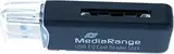 MediaRange USB 3.0 Speicherkartenleser-Stick, SD/Micro SD Kartenleser mit 2 Steckplätzen, USB 3.0 Anschluss, Übertragungsrate bis zu 5 Gbit/s