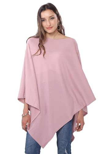 DiaryLook Kaschmir-Feeling gestrickter Poncho Damen Elegant, Langer Cape Damen Poncho für Frauen, weiche Knöpfe, Leichter Wickel Schal Cardigan für Frühling, Sommer, Winter Geschenk für Frauen