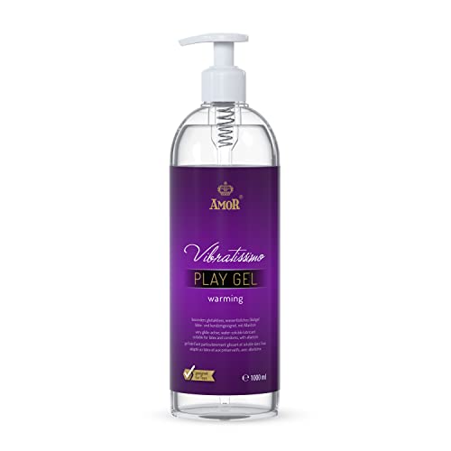 Vibratissimo Play Gel Warming 1000 ml I Gleitmittel wärmend I Wasserbasierte Gleitgele I Lubricant Gel für Toys & Latexkondome geeignet I water based lubrication