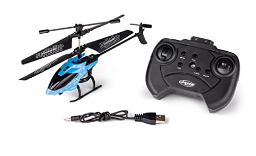 Carson 500507164 Starter Tyrann 230 IR 2Ch RTF Cyan Helikopter, Hubschrauber, für Einsteiger, RC Heli, ferngesteuertes Spielzeug