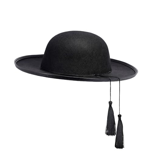 W WIDMANN MILANO Party Fashion 2812H - Hut Priester, Schwarz, aus Filz, Pater, Pfarrer, Hut, Kopfschmuck, Accessoire, Karneval, Mottoparty