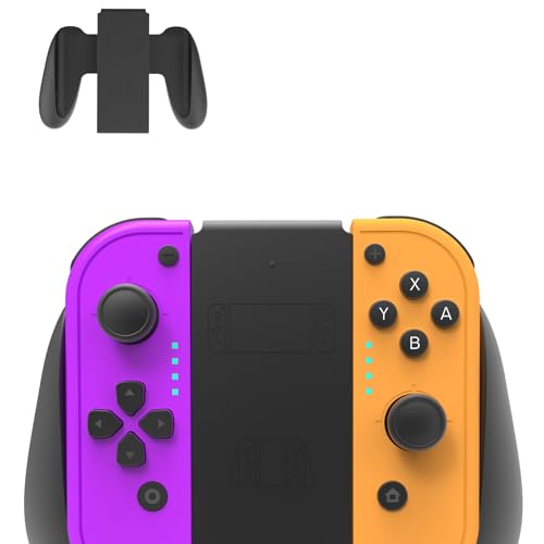 Vinkarpe Wireless Switch Controller, 2er-Set Controllers für Switch/OLED/Lite mit Switch Joy-C-Aufladehalterung, Plug-and-Play, Controller mit 6-Axis Groscope/Dual Vibration/Aufweckfunktion