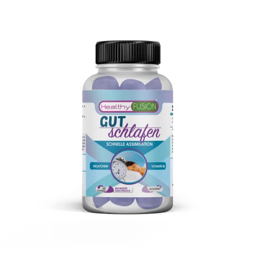 SCHLAFEN SIE GUT | 100% reines sublinguales absorbiertes Melatonin + Vitamin B6 | Für tiefen, erholsamen Schlaf | Sie werden schlafen wie nie zuvor | Schnell wirkendes Melatonin | 60 UND.