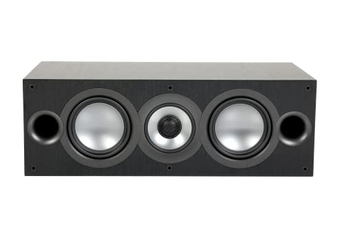 ELAC Uni-Fi 2.0 Center-Lautsprecher UC52, Center Speaker für Musikwiedergabe über Stereo-Anlage, 5.1 Surround-Soundsystem, exzellenter und klarer Klang, 3-Wege Lautsprecher, Schwarz