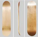 ybaymy 2 Blank Skateboard-Decks, 7-lagiges Ahorn-Skateboard-Deck Natürliches Skateboard-Deck Für persönliche Kunst, Graffiti, Malerei, usw. Doppelkonkaves Skateboard 79x20cm