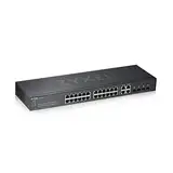 Zyxel Nebula Gigabit Ethernet Smart-Managed Switch mit 24 Ports –ohne Lüfter mit vier Gigabit-Combo-Ports und Hybrid Cloud-Modus, Lifetime Garantie [GS1920-24v2]