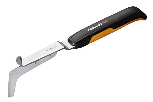 Fiskars Kleiner Fugenkratzer zum Entfernen von Unkraut und Moos, Länge: 33,8 cm, Schwarz/Orange, Hochwertiger Stahl/Glasfaserverstärkter Kunststoff, Xact, 1027045