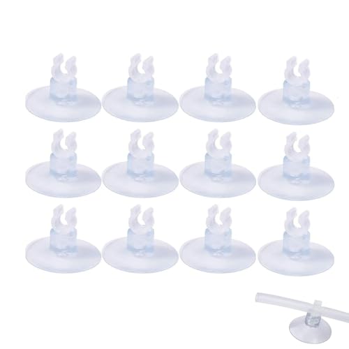 30 Stück Aquarium Saugnapf Clips Aquarium Saugnapf Halter Transparent Aquarium Saugnapf mit Schlauchhalterung für 5mm*25 Airline Luftverkehrslinie Schlauchhalter