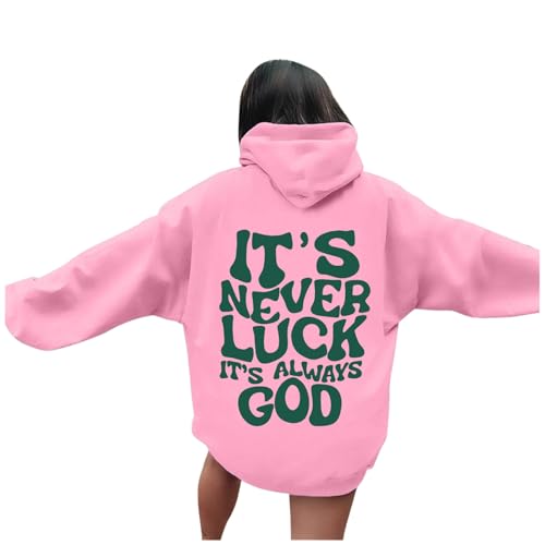 Generisch 2025 Kapuzenpullover mit Buchstabendruck für Damen, langärmlig, mit Taschen Fleecejacke Damen Ohne (Purple, S)