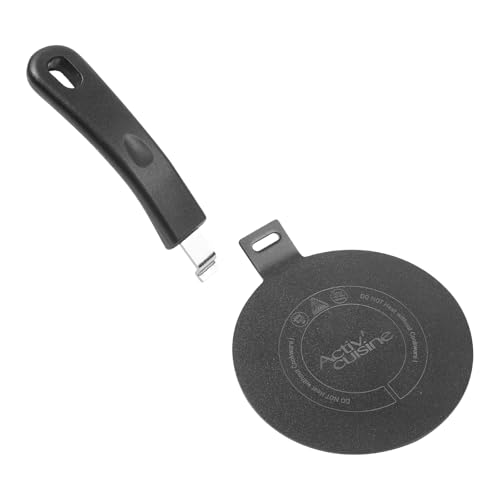 ACTIV CUISINE Induktion Adapterplatte Induktionsadapterplatte mit abnehmbarem Griff Moka Espressokocher Induktionskochteller Adapter für die Verwendung von Kaffeekannen auf Induktion 14 cm, Schwarz