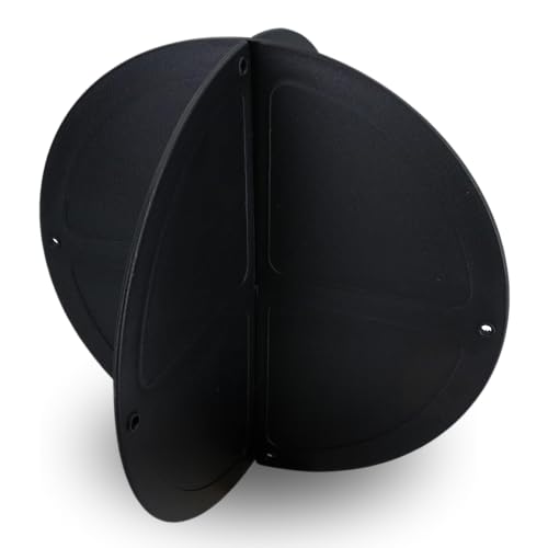 MARINEO Ankerball 30cm Schwarz - Signal-Ankerball für Ankerlieger, 2-teilig, platzsparend, SeeSchStrO konform, salzwasserbeständig, langlebig, UV-beständig