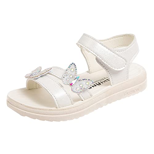 Sandalen MäDchen, Offene Zehe Sandaletten Bowknot Weichen Sohlen Kindersandalen Bequeme Kinder-Strandsandalen Leicht barfußschuhe Prinzessin Schuhe Rutschfest Kinderschuhe Flache Freizeitschuhe