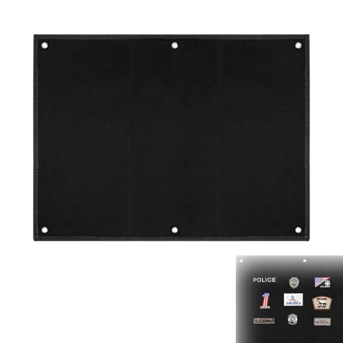 Klettwand, 60 x 45cm Patches Klett Faltbar Klettmatte Organizer Display Tafel für Abzeichen, Stempel, Aufnäher, Aufkleber (Schwarz)
