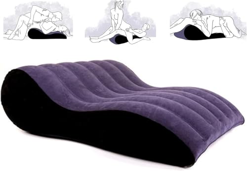 Sex Kissen Aufblasbares Sex Kissen PVC Beflocken Sex Stuhl Reise Kissen Magic Kissen Körper Unterstützung Kissen, verwendet für Paare Positionierung, tiefere Position