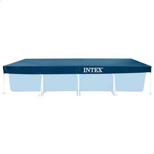 Intex Rectangular Pool Cover - Poolabdeckplane, Blau, 450 x 220 x 20 cm - Für Rectangular Frame Pool