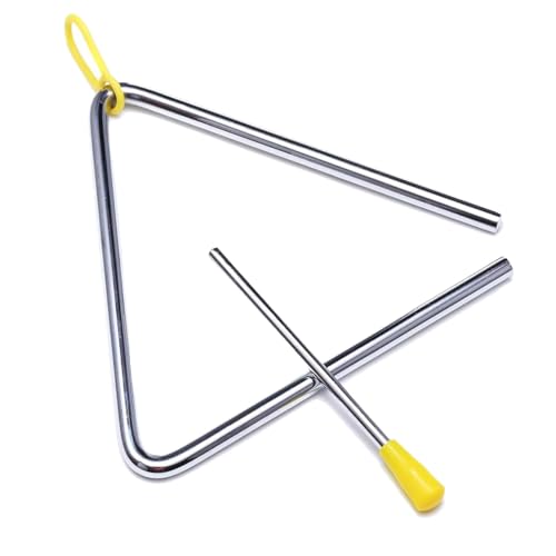 Triangel Musikinstrument, Triangel Percussion, Triangle Musical Instrument, Musikalisches Dreiecksinstrument, Triangle Percussion Instrument, 5 Zoll, für Anfänger Beim Musizieren