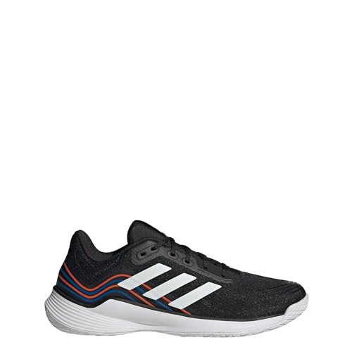 adidas Herren Novaflight Volleyball Shoes Sneakers, core Black/FTWR White/solar red, 43 1/3 EU