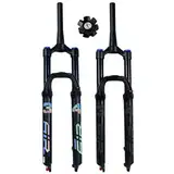 27,5 29 Zoll MTB Fahrrad Federgabel 1-1/2'' Tapered Steerer Bike Stoßdämpfer Air Front Gabeln Federweg 140mm Achse QR 9mm Dämpfung Rückprall Unisex