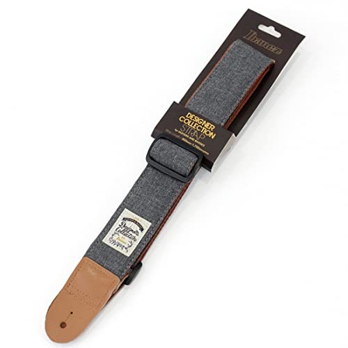 IBANEZ Designer Collection Guitar Strap - Charcoal Gray Denim (DCS50D-CGY)