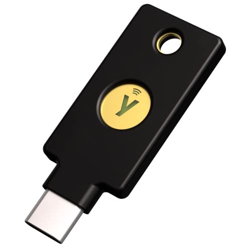 Yubico - Security Key C NFC - Schwarz - Sicherheitsschlüssel für Zwei-Faktor-Authentifizierung (2FA), Anschluss über USB-C und NFC - FIDO-zertifiziert