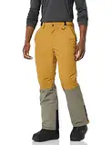 Amazon Essentials Herren Wasserfeste, Isolierte Snowboard- Und Ski-Schneehose, Braun Senfgelb Farbblock, L