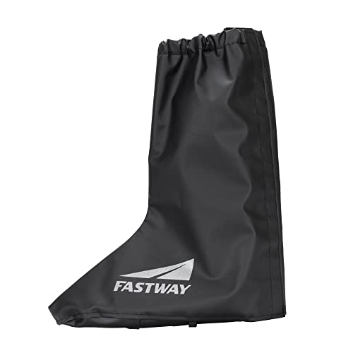 FAST WAY Regengamaschen, Wasserdichte Überschuhe, Variable Weite, Reflexmaterial, Offene Laufsohle, Verschweißte Frontnaht, Für Motorrad, Fahrrad & Wandern, XXL