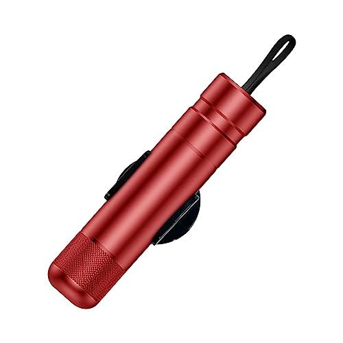 Generisch Safe Pro X Auto, Safe Pro X Für Autoscheiben, Notfallhammer & Gurtenschneider für Notfälle, Autoscheiben Hammer und Gurtschneider mit Fahrgestell und Testglas (1PC-Rot)