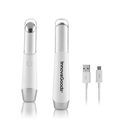 InnovaGoods® Elektrisches Augenmassagegerät, Anti-Falten- und Anti-Aging-Augenmassagegerät, Augensackmassagegerät, Massagegerät für dunkle Augenringe mit Phototherapie, Thermotherapie.